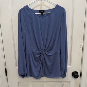 Alyx Women's Blue Knot Front Blouse